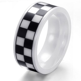 Quality and Quantity Assured Male Grid Tungsten Ceramic Ring 