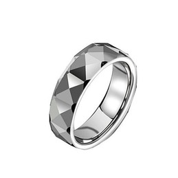 World-wide Renown Corner Angle Tungsten Ceramic Ring For Lovers 