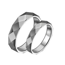 High Quality Geometric Surface
 Tungsten Ceramic Ring For Lovers