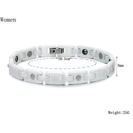 High Quality White Tungsten Ceramic Bangle For Lovers With Rhinestone