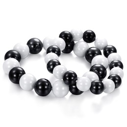 High Quality Black and White Tungsten Ceramic Bangle For Lovers 