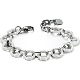 The Queen of Quality Female White Tungsten Ceramic Bracelet 