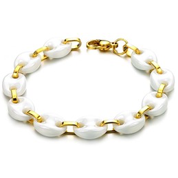 Stable Quality Female White Tungsten Ceramic Bracelet 