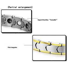 Superior Quality Health Tungsten Lodestone Ceramic Bracelet