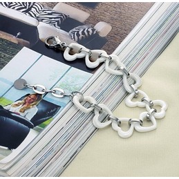 Quality and Quantity Assured Sweetheart Tungsten Ceramic Bracelet 