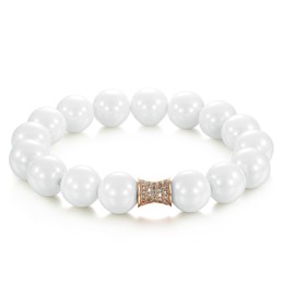 Quality and Quantity Assured White Tungsten Ceramic Bracelet 