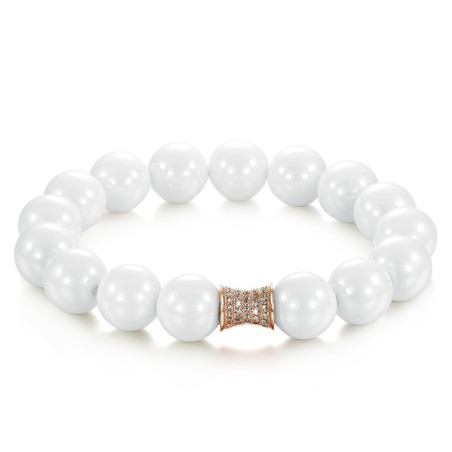 Quality and Quantity Assured White Tungsten Ceramic Bracelet 