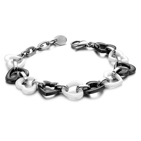 Complete in Specifications Sweetheart Tungsten Ceramic Bracelet 