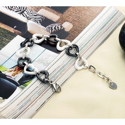 Complete in Specifications Sweetheart Tungsten Ceramic Bracelet 