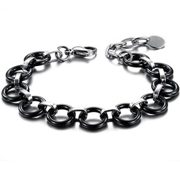 World-wide Renown Female Black Tungsten Ceramic Bracelet