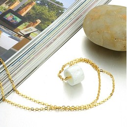 Superior Quality Female White Tungsten Ceramic Necklace 