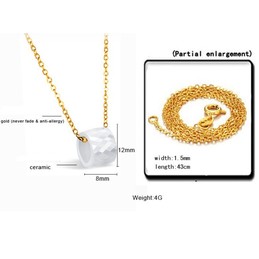 Superior Quality Female White Tungsten Ceramic Necklace 