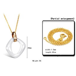 Durable in Use Female Tungsten Ceramic Necklace