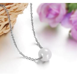 Wide Varieties Female Tungsten Ceramic Necklace With Beads