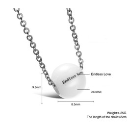 Wide Varieties Female Tungsten Ceramic Necklace With Beads