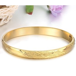 Quality and Quantity Assured Female Scrub 18K Gold-Plated Bangle 