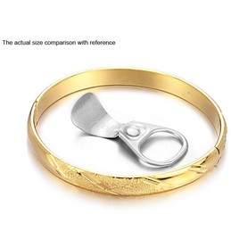 Quality and Quantity Assured Female Scrub 18K Gold-Plated Bangle 