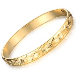 High Quality Female ELegant 18K Gold-Plated Bangle 