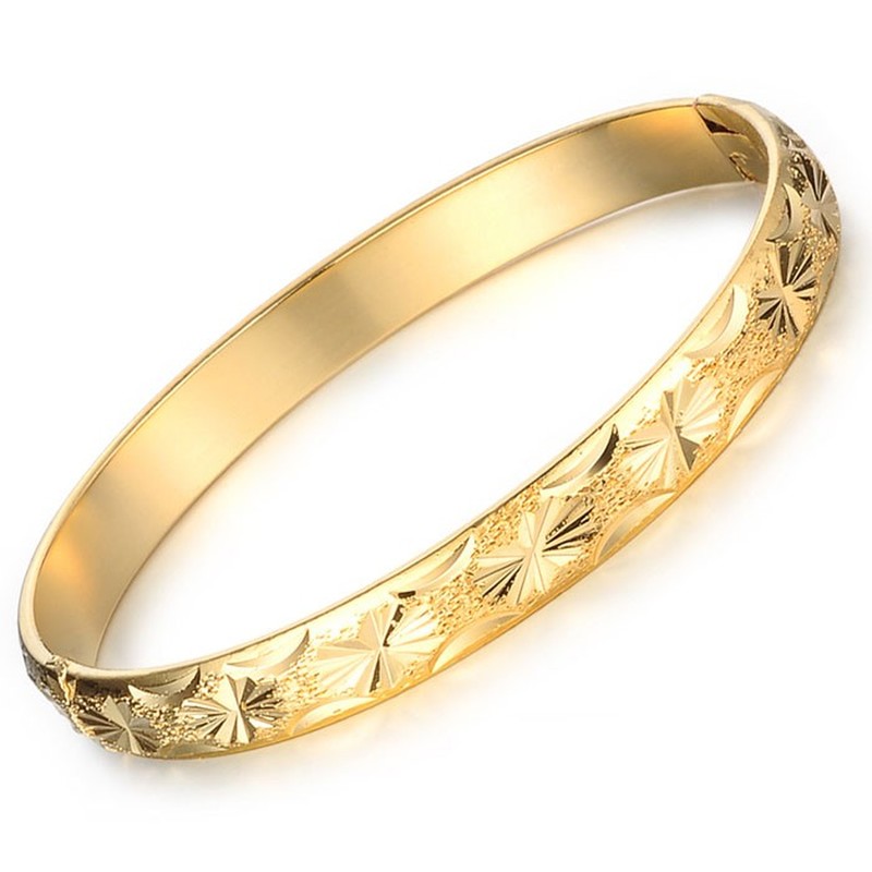 High Quality Female ELegant 18K Gold-Plated Bangle 