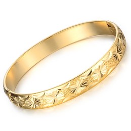 Stable Quality Female ELegant 18K Gold-Plated Bangle 