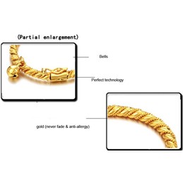 Selling Well all over the World Children 18K Gold-Plated Bangle With Bell