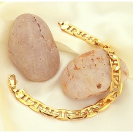 Wide Varieties Male G Font 18K Gold-Plated Bracelet 