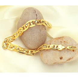 Wide Varieties Male G Font 18K Gold-Plated Bracelet 