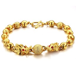 Quality and Quantity Assured Dragon Shape 18K Gold-Plated Bracelet 