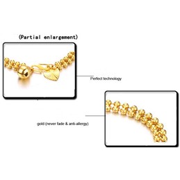 The Queen of Quality Female Ball Shape 18K Gold-Plated Bracelet