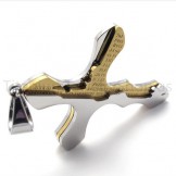 2012 New Golden Carving Letters Cross Titanium Pendant 20162