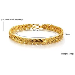 Complete in Specifications Female 18K Gold-Plated Bracelet 