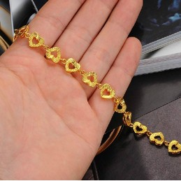World-wide Renown Female Sweetheart 18K Gold-Plated Bracelet 