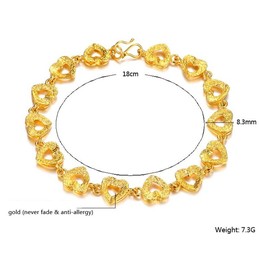 World-wide Renown Female Sweetheart 18K Gold-Plated Bracelet 