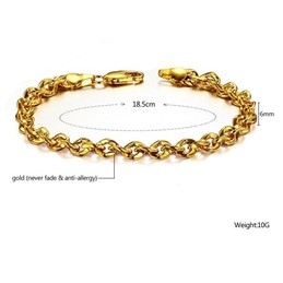 Durable in Use Female 18K Gold-Plated Bracelet 