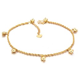 Wide Varieties Female 18K Gold-Plated Anklet 