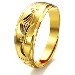 Reliable Reputation Female Concise 18K Gold-Plated Ring