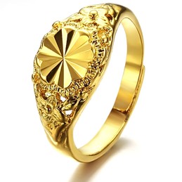 Quality and Quantity Assured Female Classic 18K Gold-Plated Ring 