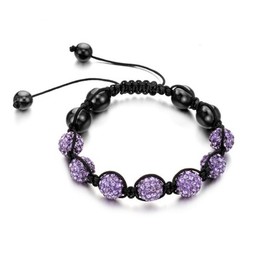 Quality and Quantity Assured Female Ball Shape Crystal Drill Bracelet 