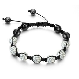 Quality and Quantity Assured Female Ball Shape Crystal Drill Bracelet 
