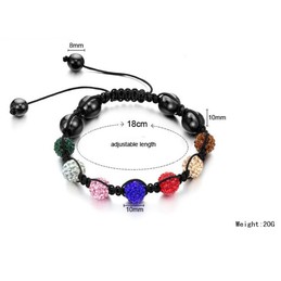 Quality and Quantity Assured Female Ball Shape Crystal Drill Bracelet 