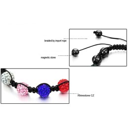 Complete in Specifications Female Ball Shape Crystal Drill Bracelet 