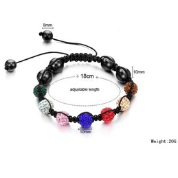 Complete in Specifications Female Ball Shape Crystal Drill Bracelet 