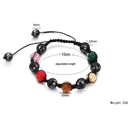 Superior Quality Female Ball Shape Crystal Drill Bracelet  