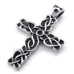 Mens Beautiful Titanium Cross Pendant Necklace (Free Chain)