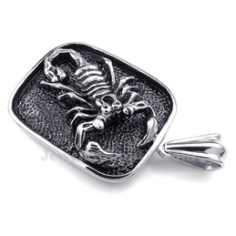 Titanium Scorpion Pendant Necklace (Free Chain)