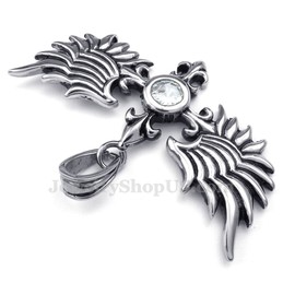 Titanium Wings Pendant Necklace (Free Chain)