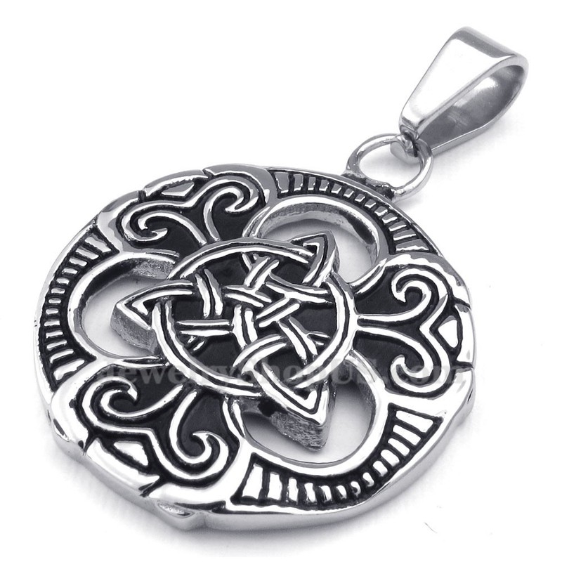 Titanium Celtic Knot Pendant Necklace (Free Chain)