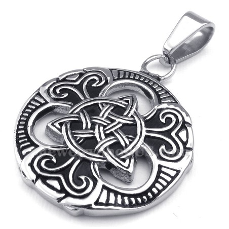Titanium Celtic Knot Pendant Necklace (Free Chain)