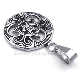 Titanium Celtic Knot Pendant Necklace (Free Chain)