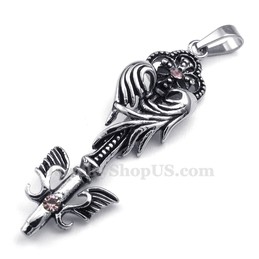 Titanium Scepter Pendant Necklace (Free Chain)